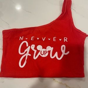 Never Grow up disney crop top